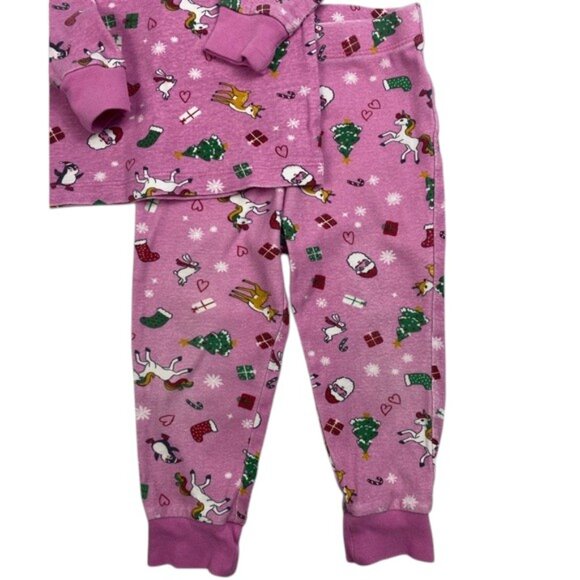 George 2 Piece Pink Holiday-Themed Pajamas size 2T - Picture 8 of 10